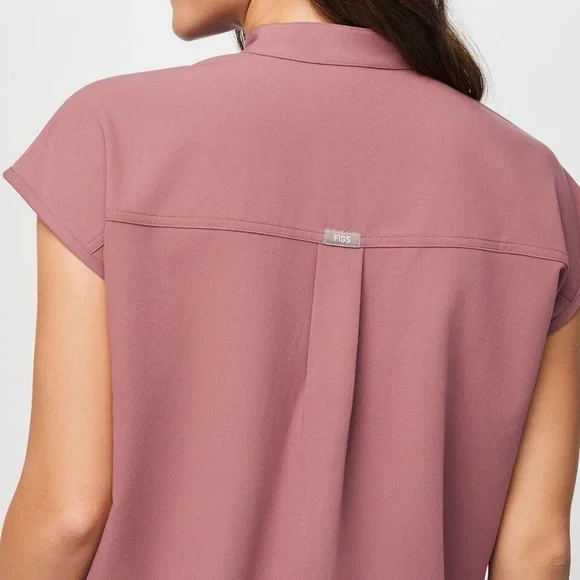 Figs Rafaela Technical Top Mauve Sz XL - Picture 5 of 5